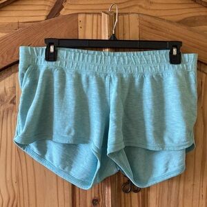 Women's Motherhood Maternity blue green lightweight Sweatshorts shorts size XL